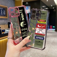 for Realme 14 Pro+ C63 C53 C51 Note 50 NASA DHL Barcode Label Clear Plating Case Anti Drop Cover