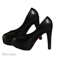 [FinevipsMY] 1/6 Female High Heel Court Shoes for 12" Figure Black