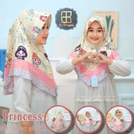 Al-JAZEERA INSTANT HIJAB FOR CHILDREN WITH PRINCESS JERSEY PRINTING MOTIF, COOL, COMFORTABLE TO WEAR