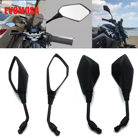 10mm Rearview Mirrors For Kawasaki KLX125 KLX150 KLX250 KLX150L KLX300 KLX300SM KLR650 Z1000 Z750 ER