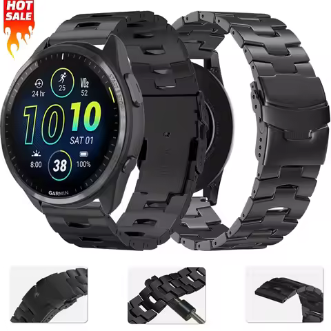 Oracle Titanium Strap for Garmin Forerunner 255 265 Music/955 965 745 Smart watch Wristband for 22mm