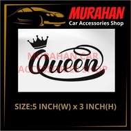 [READY STOCK] QUEEN LOGO CAR STICKERS STICKER KERETA KERETA MYVI AXIA ALZA BEZZA SAGA EXORA PERSONA 