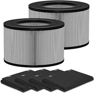 Ontheone 50250-S HEPA Filters Replacement &amp; Carbon Pre-Filter Set Compatible with Honeywell 24000 24500 50250-S 52500 Air Cleaner Purifier, Part Number 24000, (2 HEPA + 4 Carbon Pre-Filter)