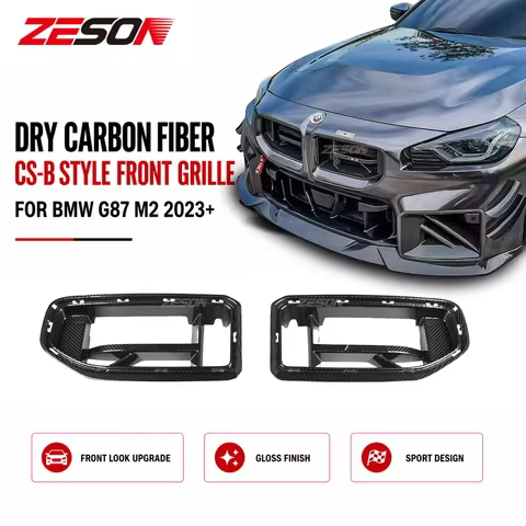 Dry Carbon Fiber CS-B Style Front Kidney Grille for BMW M2 G87 Coupe 2023+