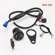 Fit For Yamaha Motorcycle MT-07 MT-09 XSR900 Tracer 900 Dual USB Socket/USB-C QC3.0 Quick Charger So