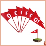 🖼️ Red Iron Marking Flags for Garden Decoration 6Pcs Yard Flags for Sprinkler and Plant Identificati