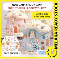 Coin Bank Tabung Duit Kertas Atm Piggy Bank Saving Box Money Tabung Besar Simpan Duit Cute for Kids