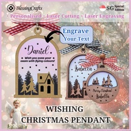 【SG】 Personalized Christmas Pendant |Christmas handmade gift idea |Christmas tree decoration |Custom name pendant gift