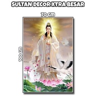HIASAN DINDING Painting DEWI PRINTED POSTER KWAN IM XTRA LARGE SIZE 100X70CM 150X100CM WALL DECORATI