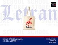 [ NCAA ] LETRAN TOTE BAG - Colegio de San Juan de Letran KATSA CANVAS BAG - ARRIBA APPAREL