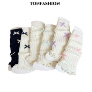 TONFASHION Children's Sock Covers, Bow Knitted Knitted Sock, Acrylic Warm Leg Warmers