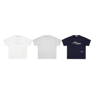 T-shirt Short Sleeves Acne Studios Men Women Letter Logo INS Blue White Gray Oversize O-Neck Cotton 