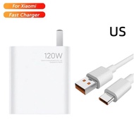 Original Xiaomi 120W Fast Charger Set TurboCharge Adapter+6A Type-C Cable For Xiaomi 17 15 Ultra 14