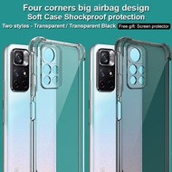 小米 紅米 Note 11 5G  - IMAK 全包防摔軟套-氣囊版 (四角加厚 TPU) 透明 手機軟套 保護殼 +送 透明保護膜 Mon貼 Shock-Resistant Case (Airba