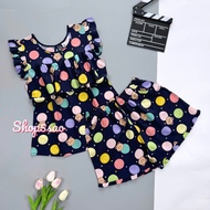 Đồ bộ tole nữ bộ lanh mặc nhà áo bèo ngực quần đùi SHOP5SAO (43-75kg)