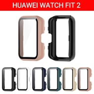 Huawei Watch Fit 2 Hard PC With Tempered Glass Protector Case Huawei Fit 2 Full Coverage Cover