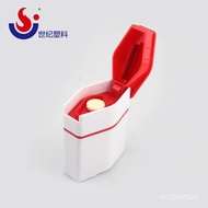 Portable Medicine Box Sub-Packing Multifunctional Outdoor Pill with Divide Pill Children's Medicine Grinde