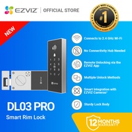 EZVIZ DL03 Pro Smart Rim Lock WiFi Fingerprint Door Lock | App Remote Unlock | Password | RFID Card