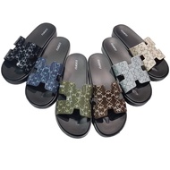 Os Luofu Imported Women's Ketupat Motif H Rubber Slippers E7199A3-SHE36 (AV5)