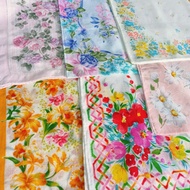 Japan Prelove flower handkerchief random design & Size ,40cm*40cm to 47cm*47cm