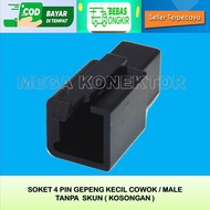 SMALL BLACK 4 PIN MOTORCYCLE CABLE SOCKET MALE EMPTY - SOCKET – CABLE SOCKET–4 PIN- SOCKET–4 PIN NYL