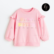 HM baby girl sweatshirt Genuine H&M snapper leather sweatshirt for babies 12 months to 3 years old