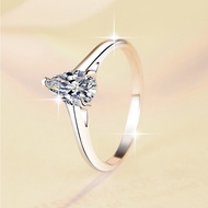 Real Moissanite Pear Shape Solitaire Ring 1ct 2ct 3ct 5ct in S925 Sterling Silver with GRA Certifica