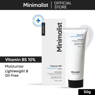 Minimalist 10% Vitamin B5 ( Panthenol ) Oil Free Lightweight Face Moisturizer with Zinc For Oily & A