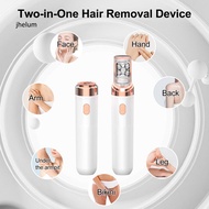 jl* Waterproof Facial Epilator Women Facial Epilator Double Heads Electric Shaver Usb Rechargeable W