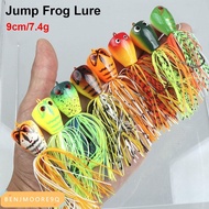 BENJMOORE9Q 1Pcs Hard Bait, Mini Toad Thunder Frog Jump Frog Lure, 9cm/7.4g with Double Sharp Hooks 