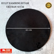 Kulit Kambing Hitam Ukuran 40 cm Sparepart Kendang Dut Ketipung Rebana Hadroh Banjari Terbangan Komp