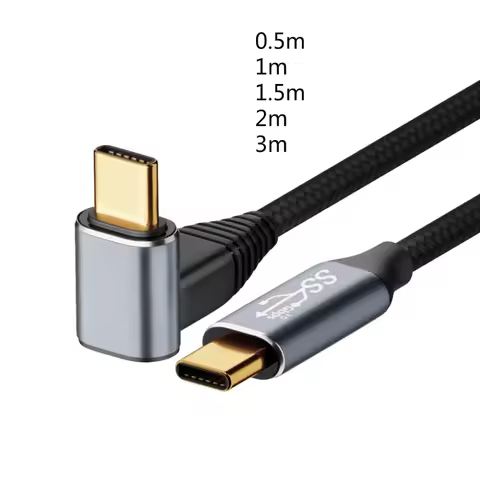 PD 100W Type Cable 90 Degree USB Fast Charging Wire Cord Type-C Adapter Cord 0.5M 1M 1.5M 2M 96BA