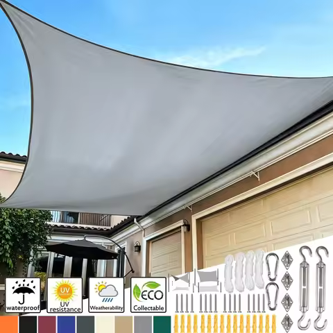 Rectangle Sun Shade Sail 98% UV Block Awning Canopy Waterproof Shade Sail Garden Sun Sail Patio Cano