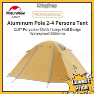 Naturehike P Series Camping Tent 2/3/4 Persons UPF50+ Anti-UV Large Sunscreen Family Tent Ultralight Portable Waterproof