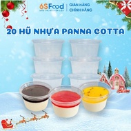 Set of 20 Panna Cotta Jars with Lid, Transparent Plastic Sauce Jars, Panna Cotta 6SFOOD