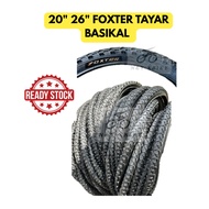 20" 26" FOXTER TAYAR BASIKAL 20'' 26'' x 1.95 TYRE (KASAR) + TIUB (1 set)