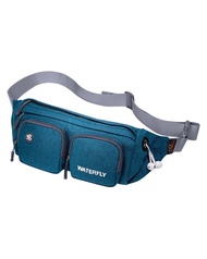 WATERFLY Fanny Pack Waist Bag: Travel Hip Pouch Bum Bag Plus Size Crossbody Fannie Pack Adjustable B