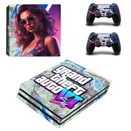 GTA 6 PS4 Pro Skin Stickers Decal for Console and Controllers PS4 Pro Skin Sticker