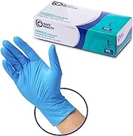 SAFE HEALTH Blue Nitrile Exam Gloves,100-Count S M L XL,3.5 Mil Free of Powder-Latex,Disposable-Textured,Clinic-Office-Daily,Medical,First-Aid,Clinics,Cooking,Cleaning,Puncture-Resistant,FIY1063G