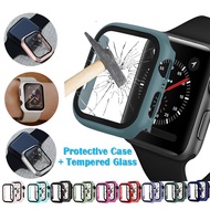 Apple Watch Case + Tempered Glass 38mm 40mm 42mm 44mm Full Cover bumper iwatch Series 5 4 3 2 1 Protector Cover
