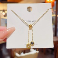 Kalung Wanita Cantik Serut Titanium Korean Style Anti karat Model Terlaris