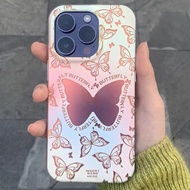 Casing iPhone 11/12/13/14 Pro max Laser Butterfly Silicone Case For iPhone 11 12 13 14 12pm 13PM 14P