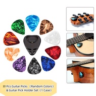 5/10pcs Guitar Picks &amp; Guitar Pick Holder Colorful Guitar Picks Easy To Be Pasted Suitable For Acoustic Guitar Electric Guitar Bass Ukulele Guitar Accessories