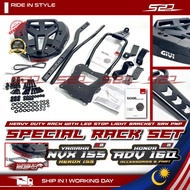 Special Rack Set GIVI NVX 155 V2 ADV 160 AEROX Heavy Duty Rack With LED Stop Light Bracket SRX Extre