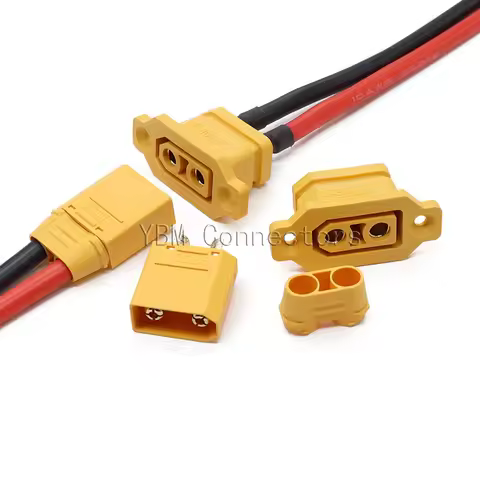 1PCS XT90E-F Lithium Battery Charging Plug Fixed Female plug XT90 XT90E Gold-plating female connecto