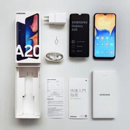 藍色鏡面 SAMSUNG 三星 Galaxy A20 6.4吋 32G 二手 中古 手機 空機 已貼 強化玻璃保護貼