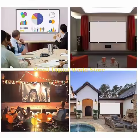 77UB Portable Projector Screen 150 in 16:9 for Home Theater Projection Movies Screen