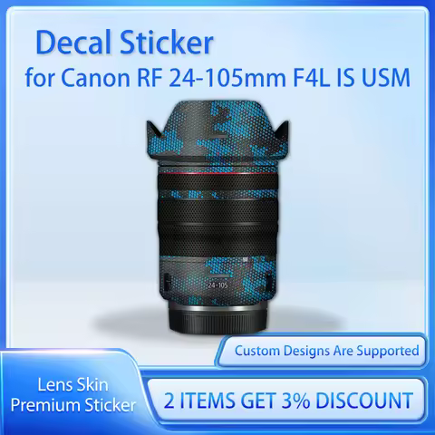 For Canon RF 24-105mm F4 L IS USM Lens Skin Decal RF24 105 Decal Skin Protective Film Cover Film Ski