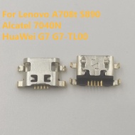 100pcs Micro Mini USB Charging Jack Socket Data Port For Lenovo A708t S890 HuaWei G7 G7-TL00 Charger Pin Port Connector