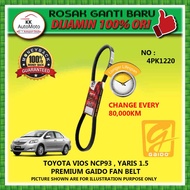 TOYOTA VIOS NCP93 , YARIS 1.5 GAIDO PREMIUM FAN BELT - 4PK1220